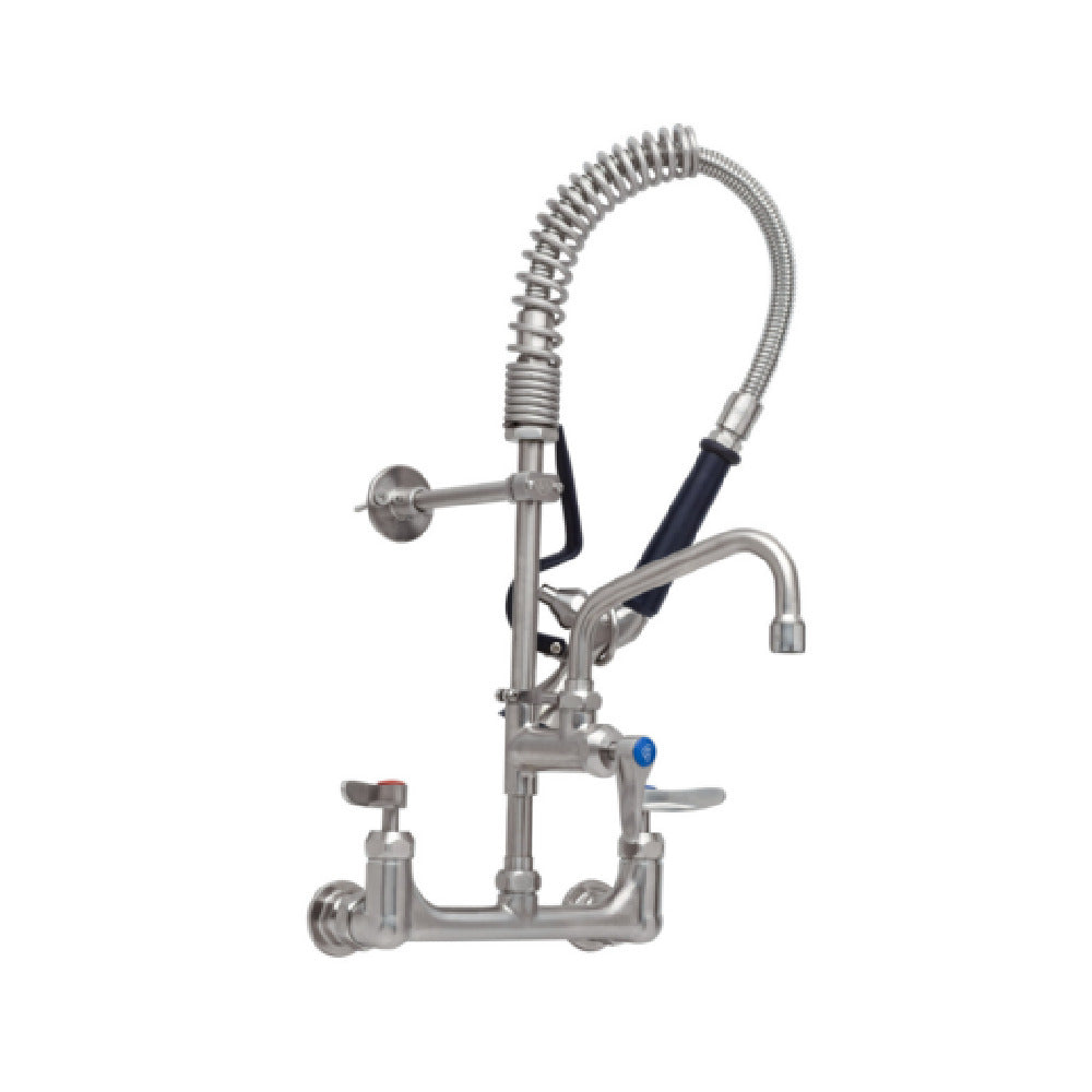T&S Brass SMPF-8WLN-06-CR Mini Pre-Rinse Unit 8" Wall Mount Mixing Faucet Add-on Faucet
