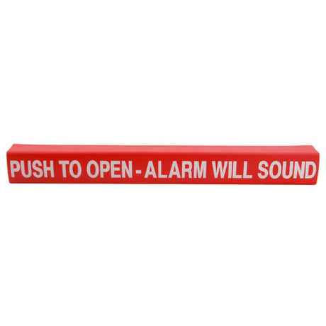 Detex ECL-105417-1 Wrap Push Pad Push To Open Red