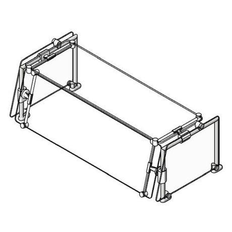 Eagle DCS3-CF-GT Spec-SHIELD™ Sneeze Guard Single Tier Single-sided