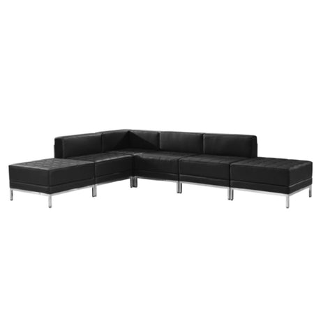 Flash Furniture ZB-IMAG-SECT-SET8-GG Hercules Imagination Series Sectional 112-1/2"W X 28-3/4" To 84-1/2"D X 27-1/2"H Overall