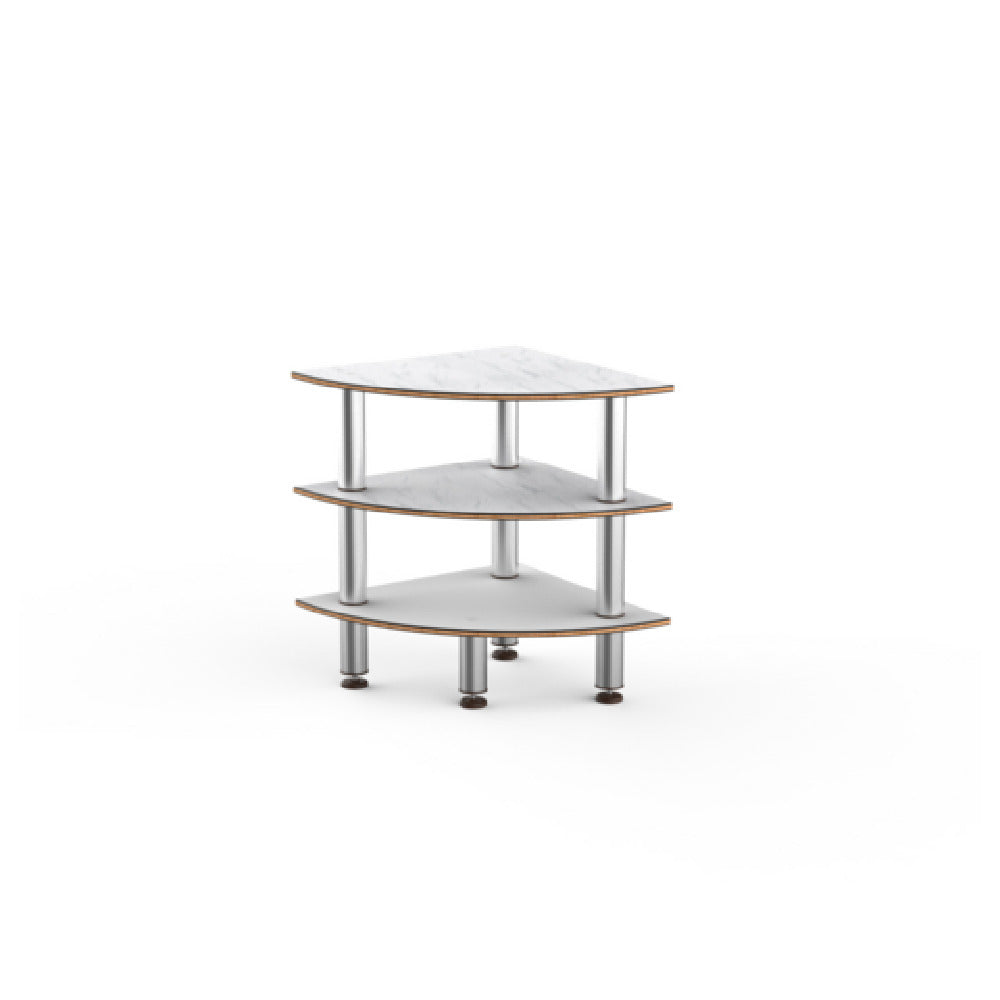Steelite MGCMLX04CSXF - Modular Classic Corner Unit White Carrera Stainless Steel