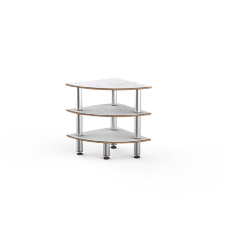 Steelite MGCMLX04CSXF - Modular Classic Corner Unit White Carrera Stainless Steel