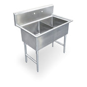 Steel Works Stainless SWS2C162012-318 Sink 18ga/304 Stainless Steel 25-1/2" X 37" X 43-3/4"H