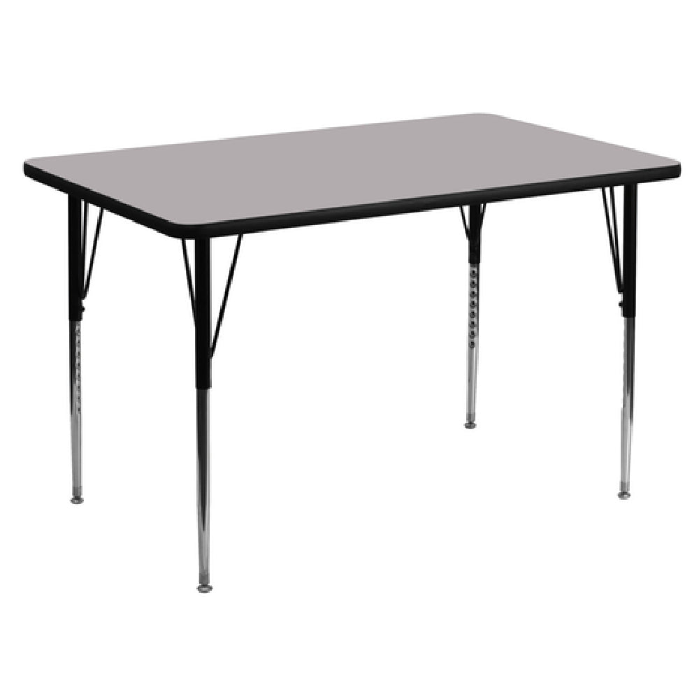 Flash Furniture XU-A3048-REC-GY-T-A-GG Activity Table 48"W X 30"D X 21-1/8" To 30-1/8" Adjustable Height