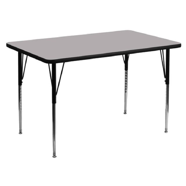 Flash Furniture XU-A3048-REC-GY-T-A-GG Activity Table 48"W X 30"D X 21-1/8" To 30-1/8" Adjustable Height