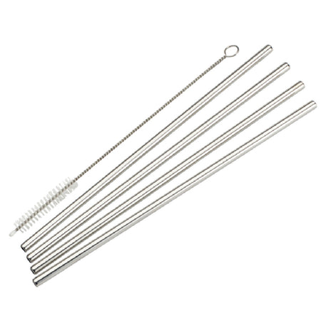 Winco SSTW-8S Drinking Straw Set 5-piece 1/4" Dia. X 8-1/2"H