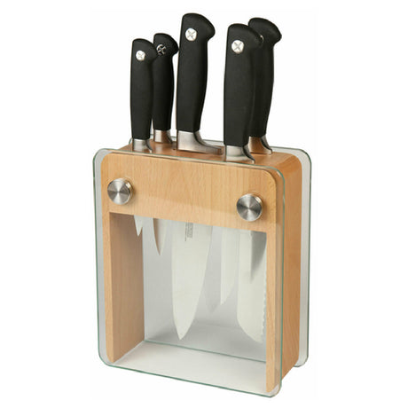 Mercer Culinary M20050 Genesis® Knife Glass Block Set 6-piece Includes: (1) 5" Utility Knife