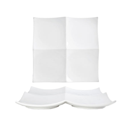 FOH DDP034WHP22 Origami® Plate 10" X 10" X 1-1/4" Square