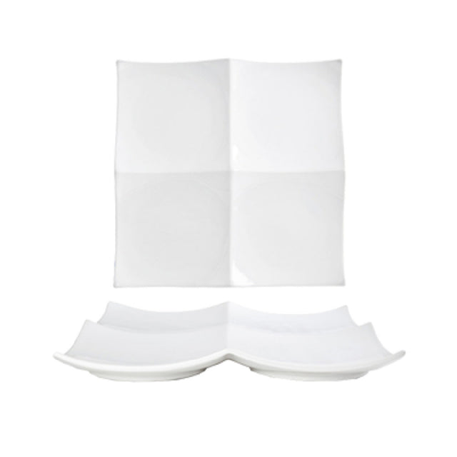 FOH DDP034WHP22 Origami® Plate 10" X 10" X 1-1/4" Square