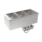 GSW USA ST-3WEI-120 Stainless Steel Electric Dry Heated Well Drop-in 3 Wells