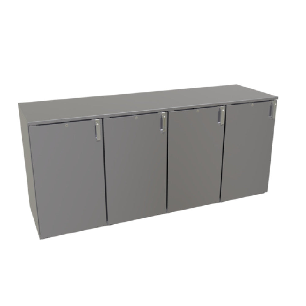 Glastender DS80 Back Bar Dry Storage Cabinet Four-section 80"W