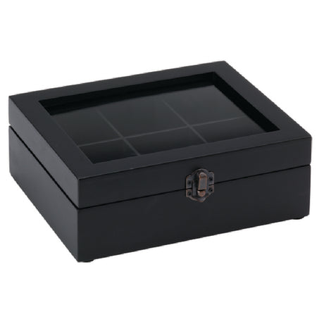 Service Ideas TB006 Tea Box 8-1/2" X 7-1/4" X 3"H (6) Compartment