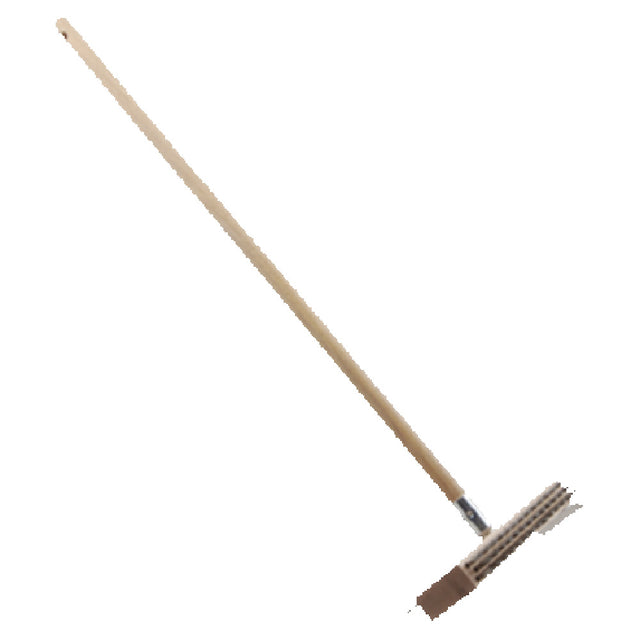 Franklin Machine Products 142-1395 Broiler/Grill Brush 30" Wood Handle Dual Stainless Steel Bristles