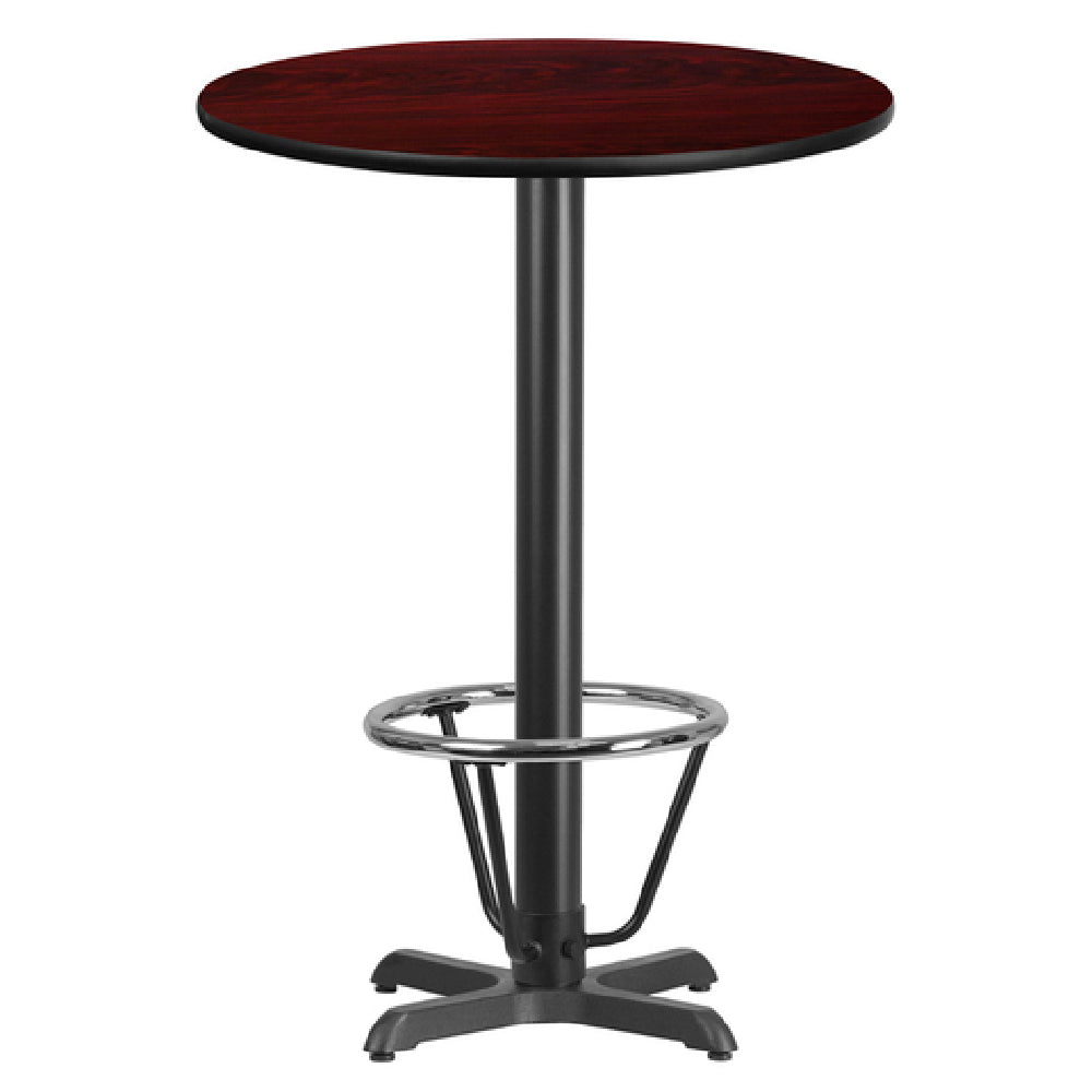 Flash Furniture XU-RD-30-MAHTB-T2222B-3CFR-GG Table 30" Dia. X 43-1/8"H Bar Height