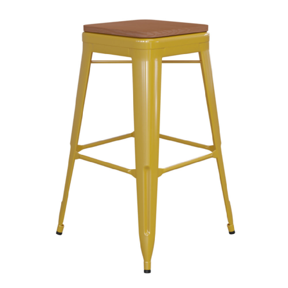 Flash Furniture CH-31320-30-YL-PL2T-GG Kai Bar Stool 500 Lb. Weight Capacity Backless