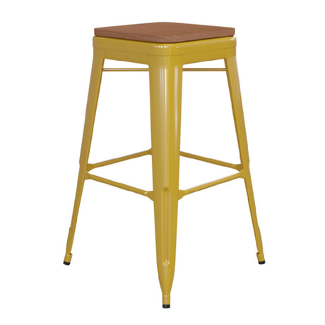 Flash Furniture CH-31320-30-YL-PL2T-GG Kai Bar Stool 500 Lb. Weight Capacity Backless