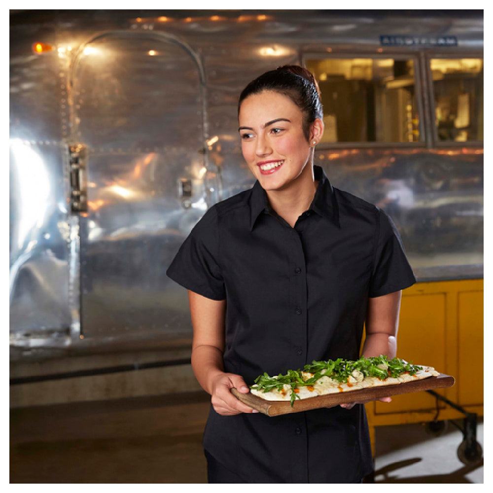 Chef Works CSWVWHTM Women's Universal Shirt Short Sleeves Cool Vent™ Panels Down Both Sides