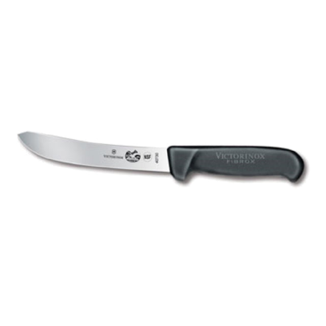 Victorinox 5.7603.15 Skinning Knife 6" Stiff Narrow Blade Black Fibrox® Pro Handle