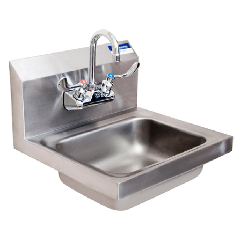 BK Resources BKHS-W-1410-W-G Hand Sink Wall Mount 14" Wide X 10" Front-to-back X 5" Deep Bowl