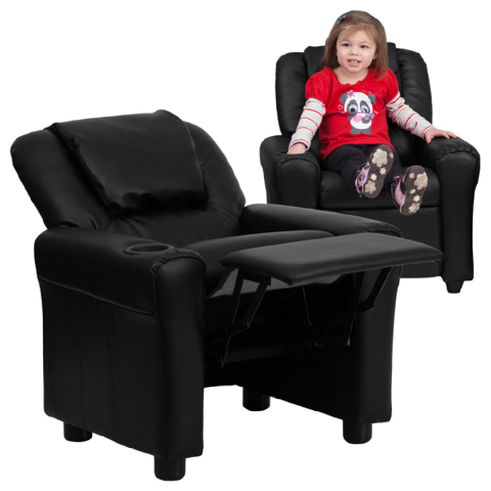 Flash Furniture DG-ULT-KID-BK-GG Kids' Recliner 24"W X 21-1/2" 36-1/2"D X 27"H