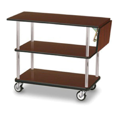 Forbes Industries 4542 Standard Service Cart (3) Laminated Shelves (1) Drop Leaf (48"L With Leaf Up)