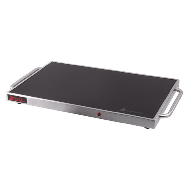 Spring USA ST-1223 International Warming Tray 24"W X 13-3/4"D X 1-3/4" Tall Tempered Glass Surface