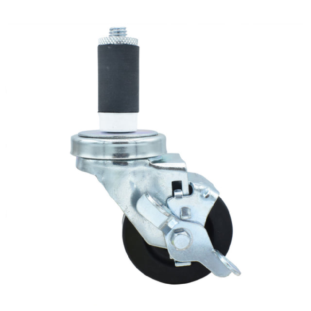 BK Resources 3SBR-2RA-HR-TLB - Swivel Caster, 1-1/4" Expanding Stem, 3" Hard Rubber Wheel