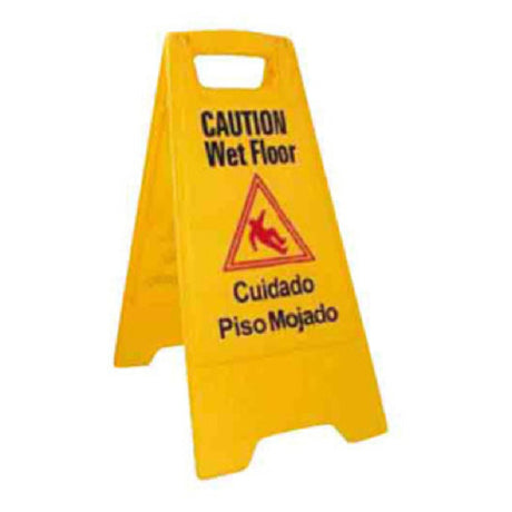 Winco WCS-25 Wet Floor Caution Sign 12" X 25" High English/Spanish