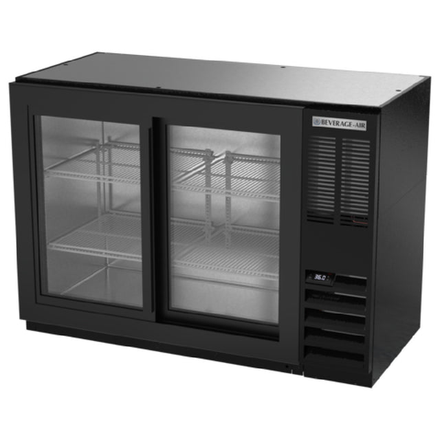 Beverage Air BB48HC-1-F-GS-B Refrigerated Food Rated Back Bar Storage Cabinet Two-section