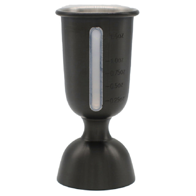 Arc Cardinal MT051 Arcoroc Mix Jigger Black Matte 2.0 Oz (L:1.771'' X W:1.732'') 18/8 Stainless Steel