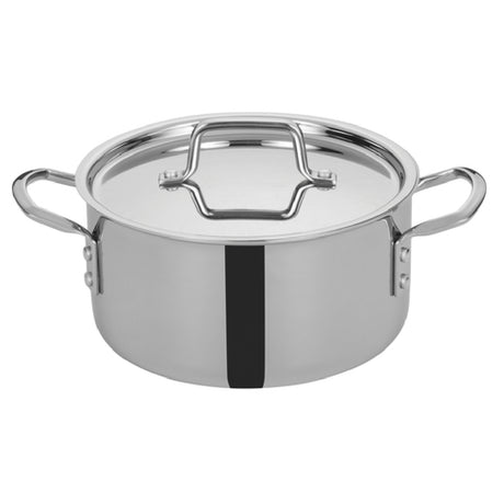 Winco TGSP-4 Tri-Gen™ Induction-Ready Stock Pot 4-1/2 Qt. 8-1/2" Dia. X 6-1/2"H Round