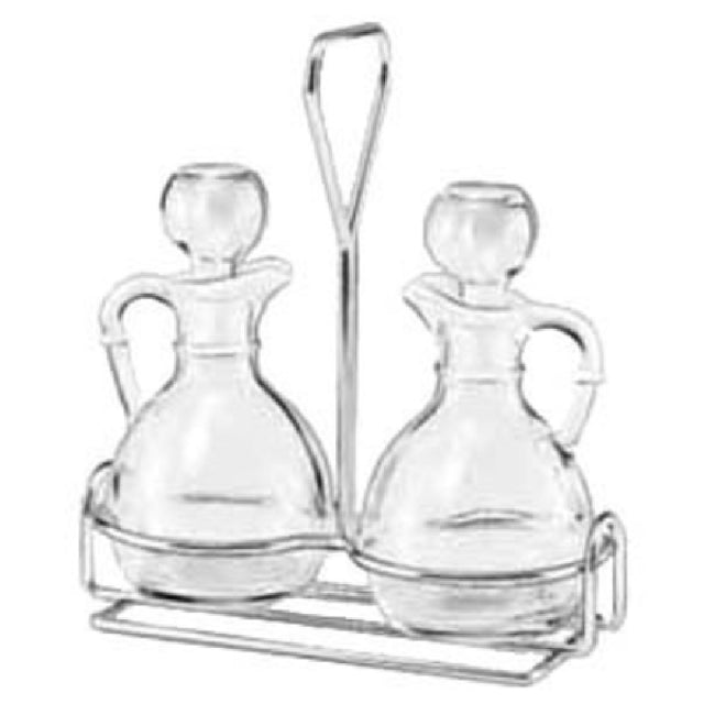 Libbey 80371 Cruet Set 3 Piece 2 Glass Cruets With Stoppers