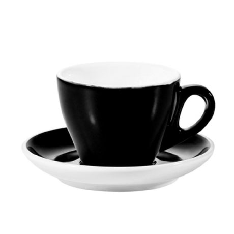 CAC China E-75-BLK Cup And Saucer Set Two-piece Includes: (1) 7-1/2 Oz.