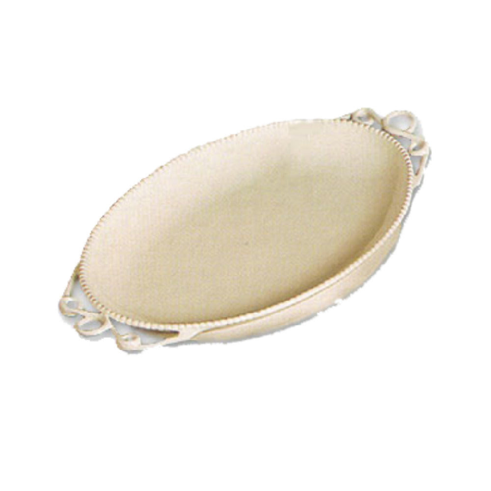 Bon Chef 2100TAN Bolero Platter 12-1/2" X 17-1/2" X 1-1/2" Aluminum With Ceramic-look Coating