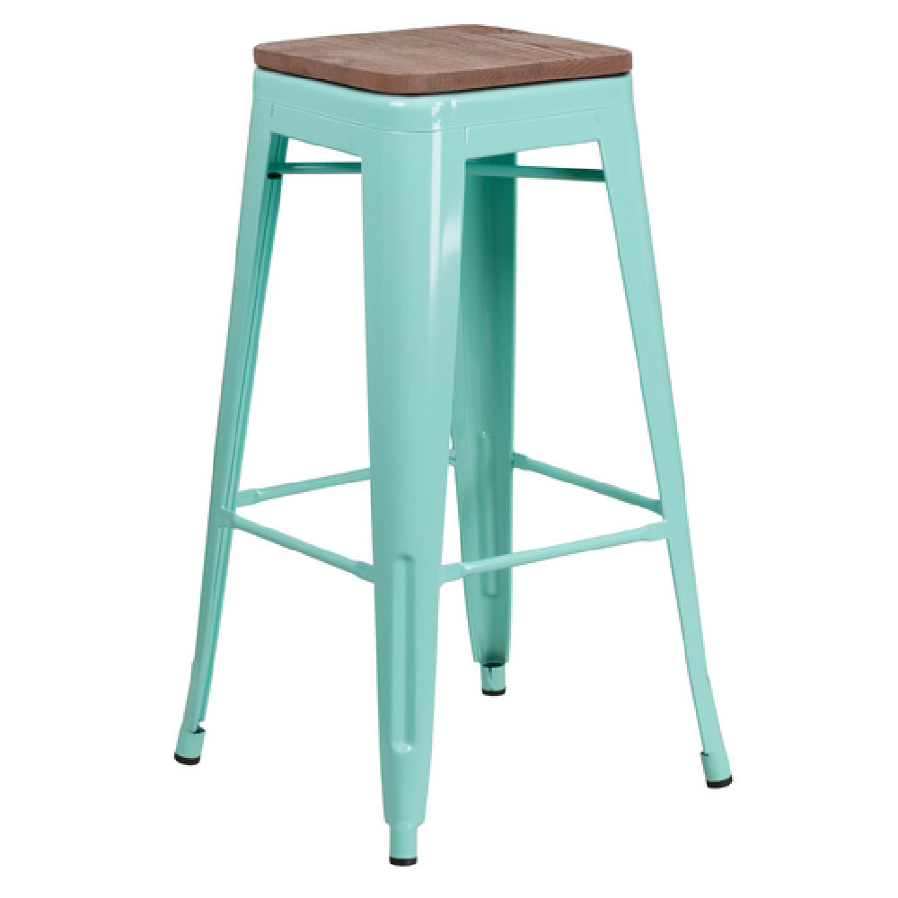 Flash Furniture ET-BT3503-30-MINT-WD-GG Bar Stool 500 Lb. Weight Capacity Backless