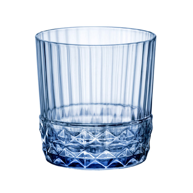 Steelite 49212Q947 DOF Glass 12-3/4 Oz. (H 3-5/8" M 3-3/8" T 3-3/8" B 3") Sapphire Blue