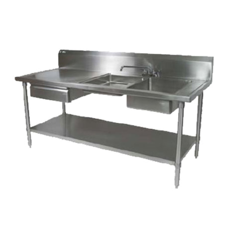 John Boos EPT6R10-DL2B-72R Prep Table Sink Unit 2-compartment 72"W X 30"D X 45-3/4"H Overall Size