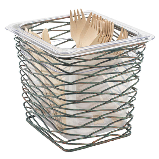 FOH BHO078PTI21 1/6 Size Patina Flatware Divider Set Includes One BHO061PTI21 1/6 Size Patina Housing/Pan Set Deep