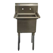 Serv-Ware E1CWP1818-V - Serv-Ware - Sinks - 14" Deep Economy 1 Bowl - 23"W X 23.5"D X 45.5"H