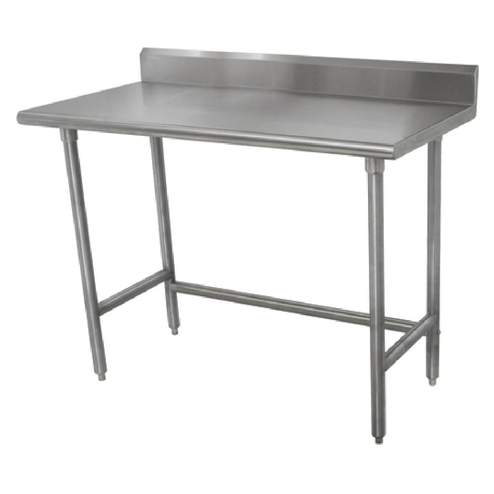 Advance Tabco TKLAG-306-X Special Value Work Table 72"W X 30"D 16 Gauge 430 Stainless Steel Top With 5"H Backsplash