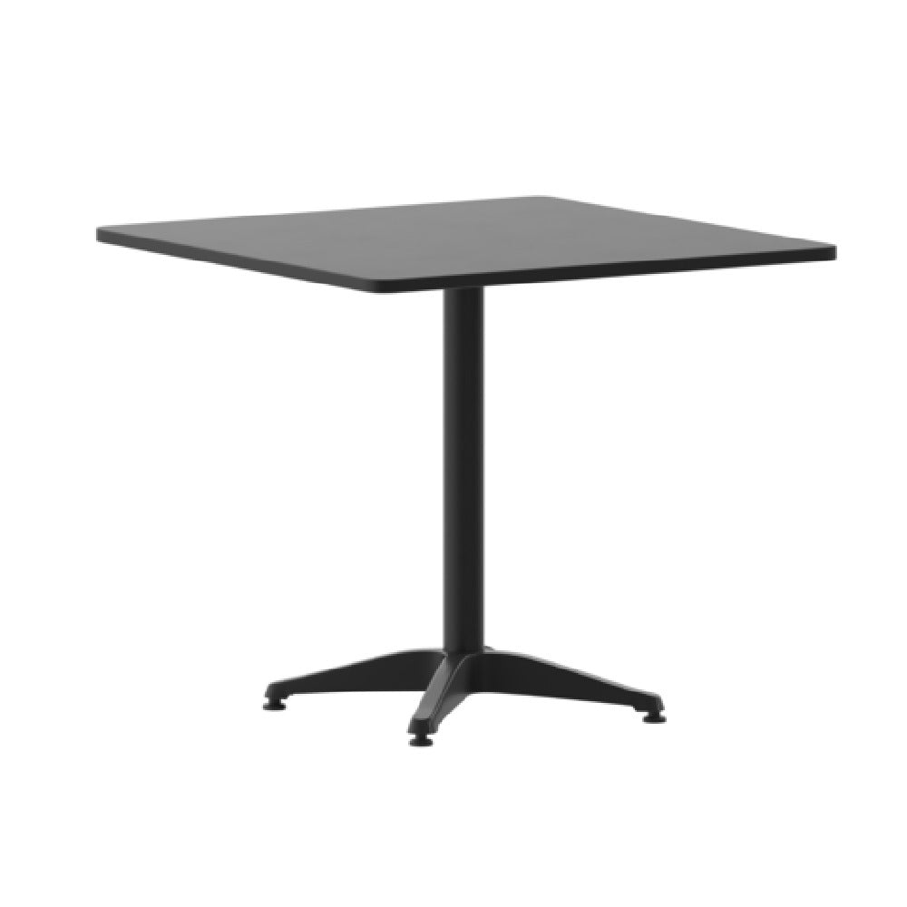 Flash Furniture TLH-053-3-BK-GG Mellie Table 31-1/2"W X 31-1/2"D X 27-1/2"H Square