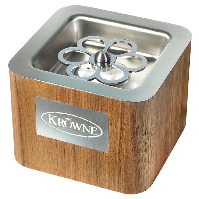 Krowne KR-LC2GF-TT-W Royal Series Countertop Cube Liquid CO2 Glass Chiller With Wood Finish