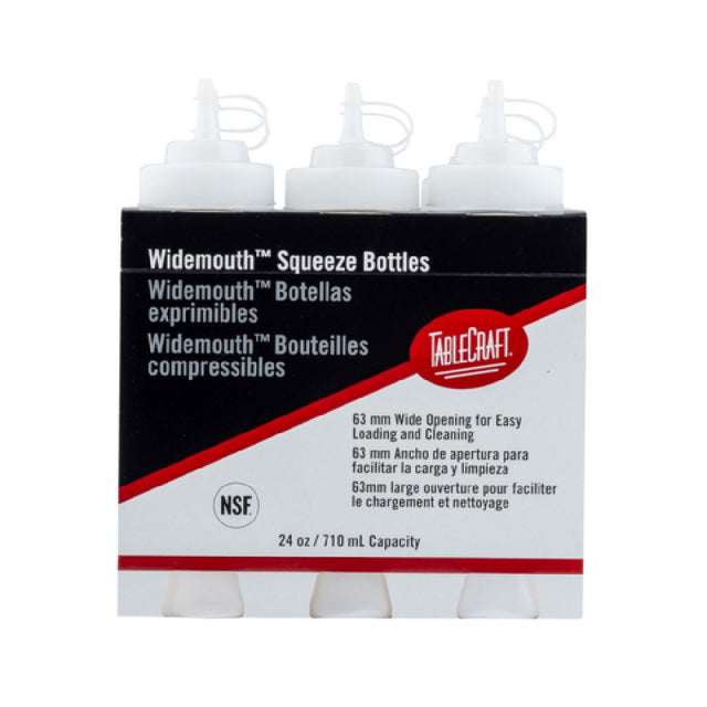 TableCraft Products 12633 - Cash & Carry WideMouth™ Squeeze Bottle, 24 Oz., 63mm Opening
