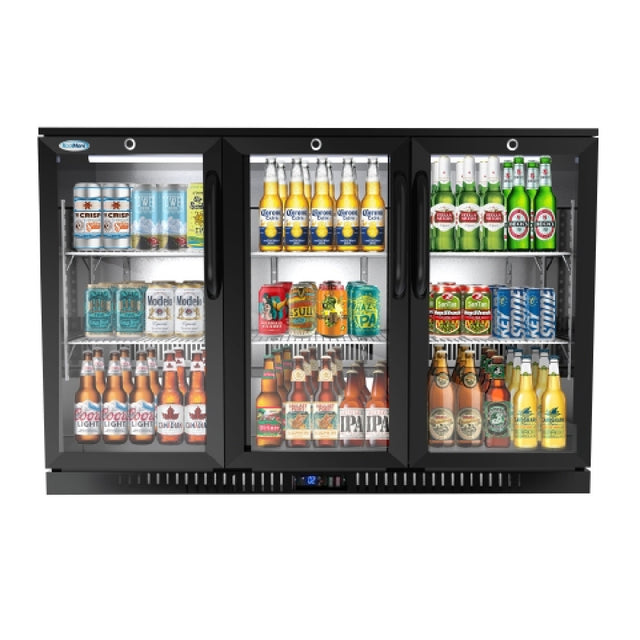 Koolmore BC-3DSW-BK Back Bar Refrigerator Three-section 53"W X 20"D X 35"H