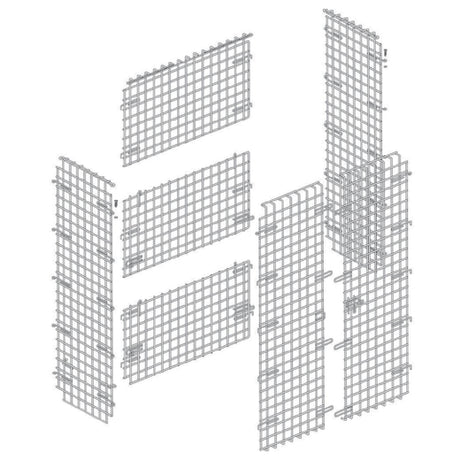 Hubert 74577 - Security Enclosure Kit, 7-piece, 36" X 18" X 63"H