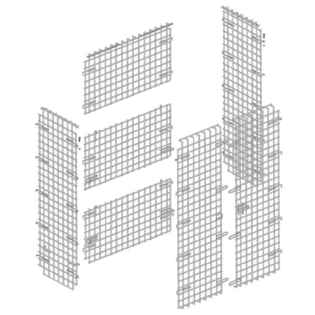 Hubert 74577 - Security Enclosure Kit, 7-piece, 36" X 18" X 63"H