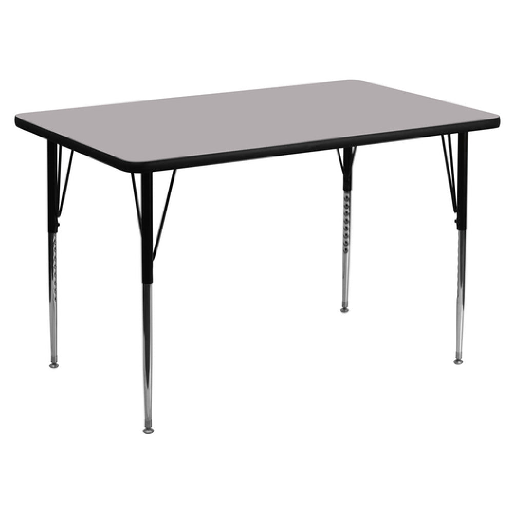 Flash Furniture XU-A3672-REC-GY-T-A-GG Activity Table 72"W X 36"D X 21-1/8" To 30-1/8" Adjustable Height