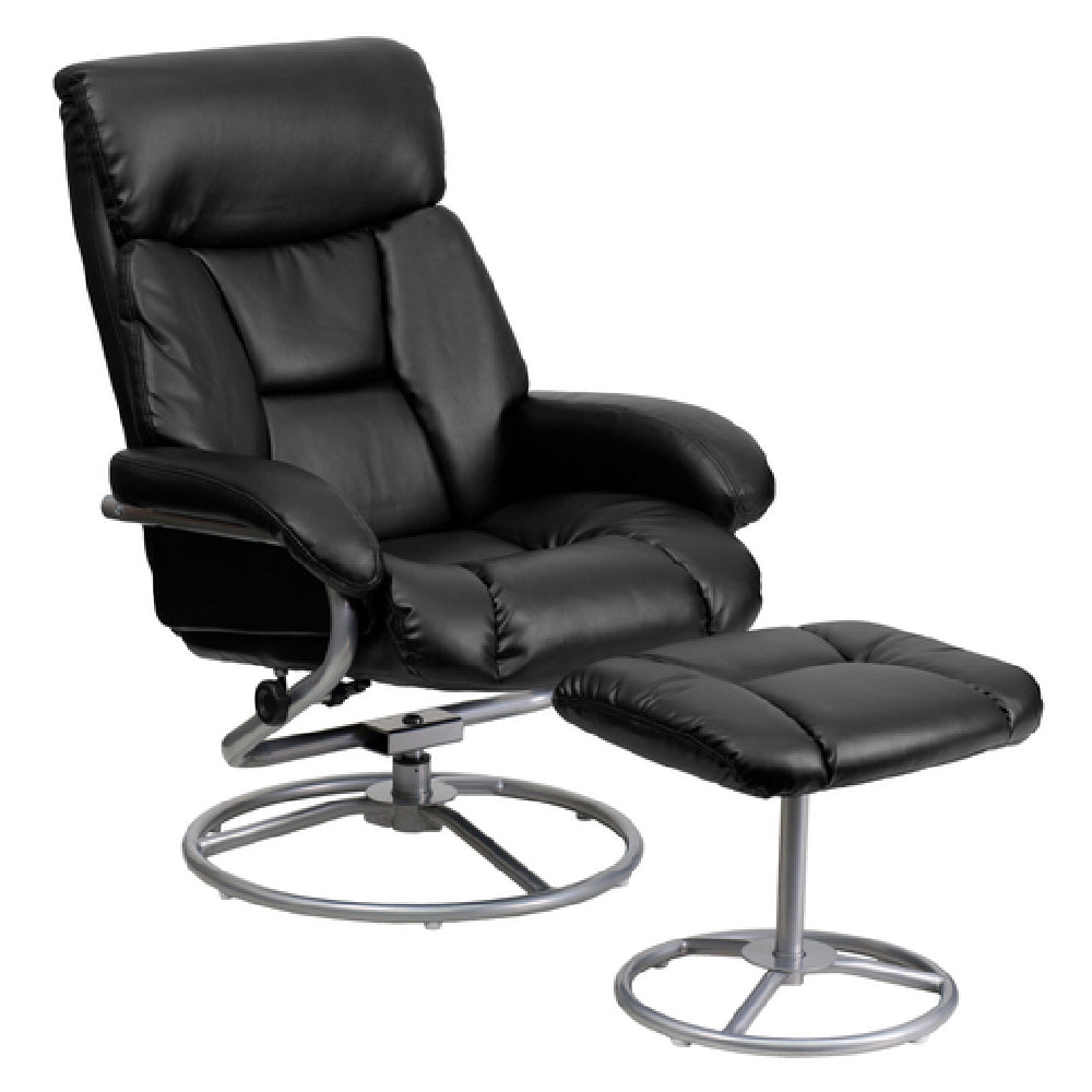 Flash Furniture BT-70230-BK-CIR-GG Swivel Recliner Contemporary Style Upholstered Back And Seat