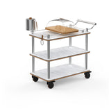 Steelite MGCRNX17CSXX Mogogo Buffet Solutions Roll'n Cheese Plate & Wine Cart 41-1/2" X 21" X 40-1/2"H
