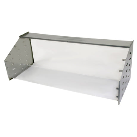 Cadco SG-4 Sneeze Guard 61-1/4" X 24-5/8" Stainless Top Shelf For Filled Plates